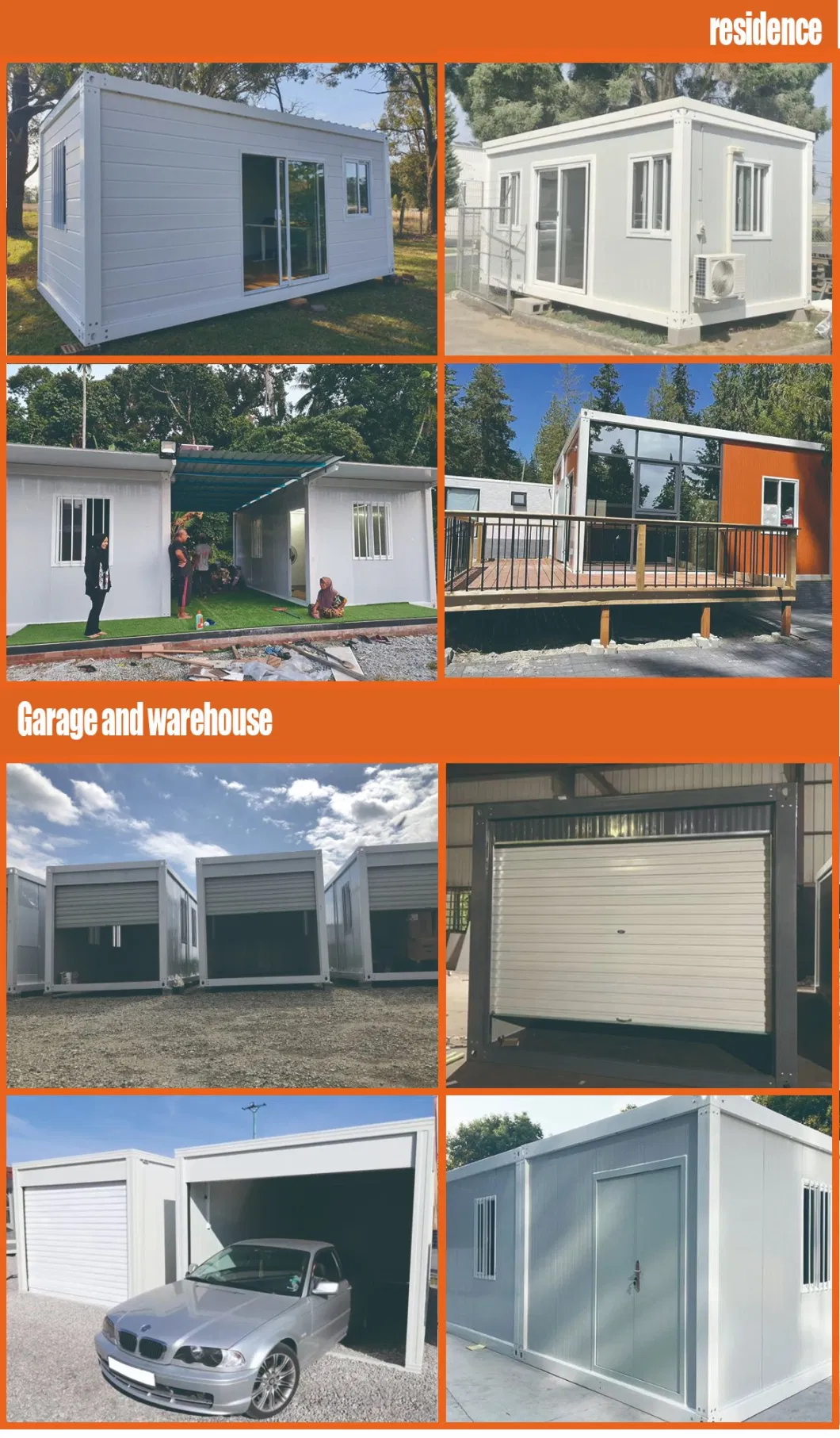 Workshop Customized Glass Casas Prefabricadas Home Tiny Prefab House Oem Demountable Container