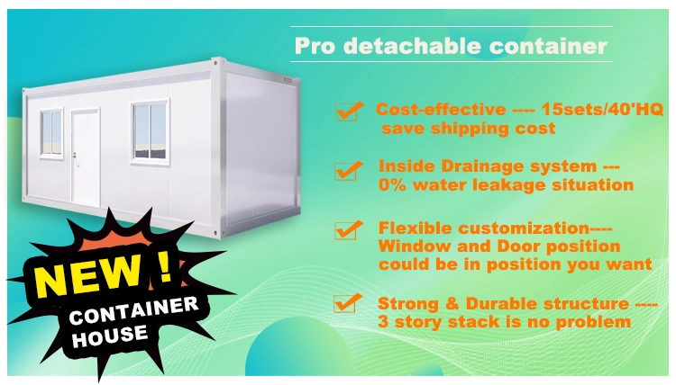 New Column Inner Drainage PRO Detachable Container House for Sale