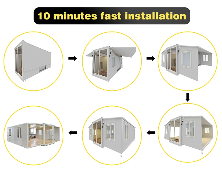 20FT 40FT Expandable Container House Modern Steel Prefab House for Residential Vacation Prefabricated House