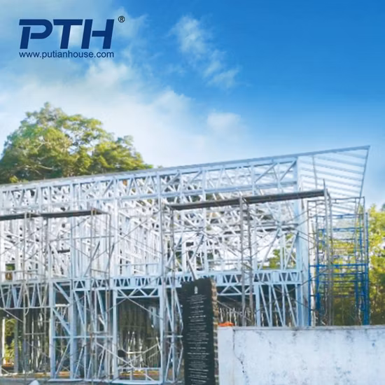 Costruzione di una villa con struttura in acciaio leggero per il progetto di un'aula scolastica