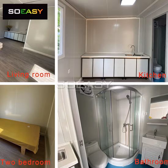Casa mobile per case prefabbricate portatili con struttura in acciaio personalizzata + pannello sandwich